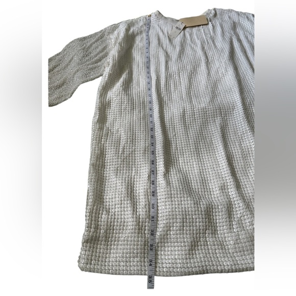 Anthropologie Let Me Be Sequin Mini Dress Women’s Size XL. White, NWT - Picture 3 of 14